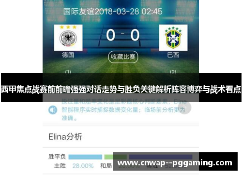 西甲焦点战赛前前瞻强强对话走势与胜负关键解析阵容博弈与战术看点